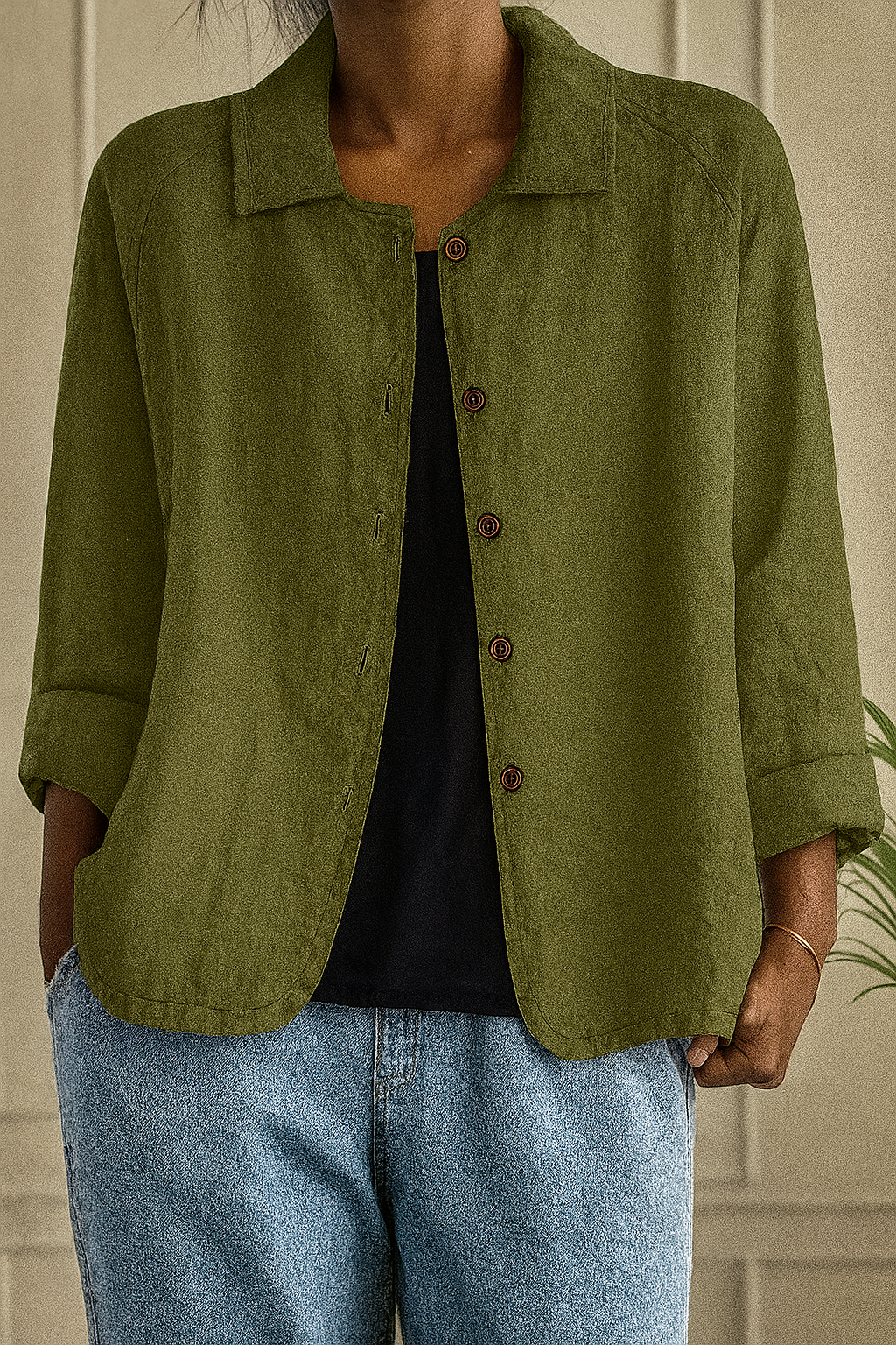 Rachel – Classic Button-Front Cardigan