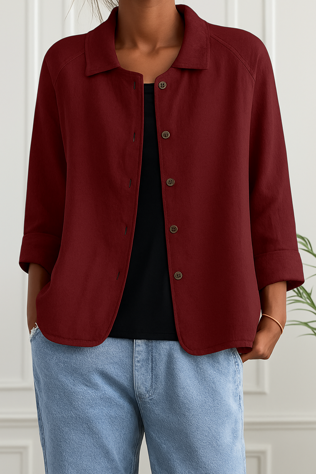 Rachel – Classic Button-Front Cardigan