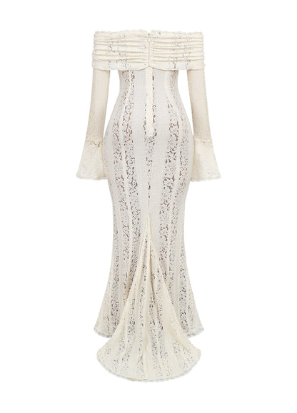 Zorah | Lace Maxi Dress – White