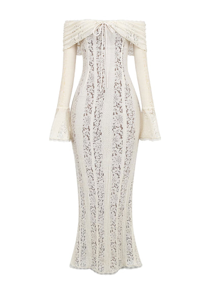 Zorah | Lace Maxi Dress – White
