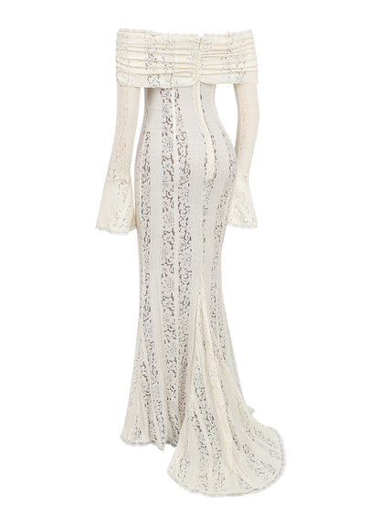 Zorah | Lace Maxi Dress – White
