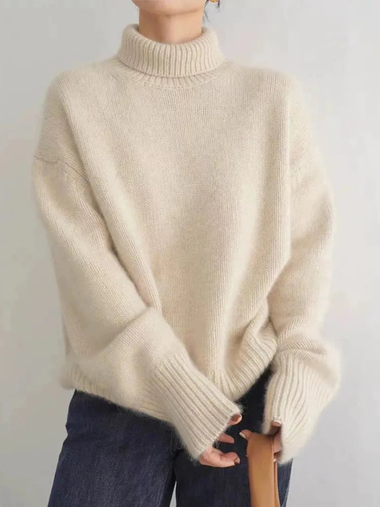 Merle – Oversized Turtleneck Knit Jumper