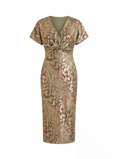 Josie – Twisted Knot Midi Dress
