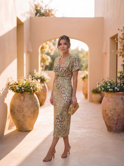 Josie – Twisted Knot Midi Dress