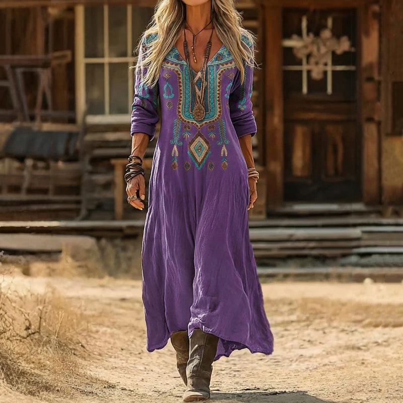 Amelie | Vintage-Inspired Long Sleeve Casual Dress