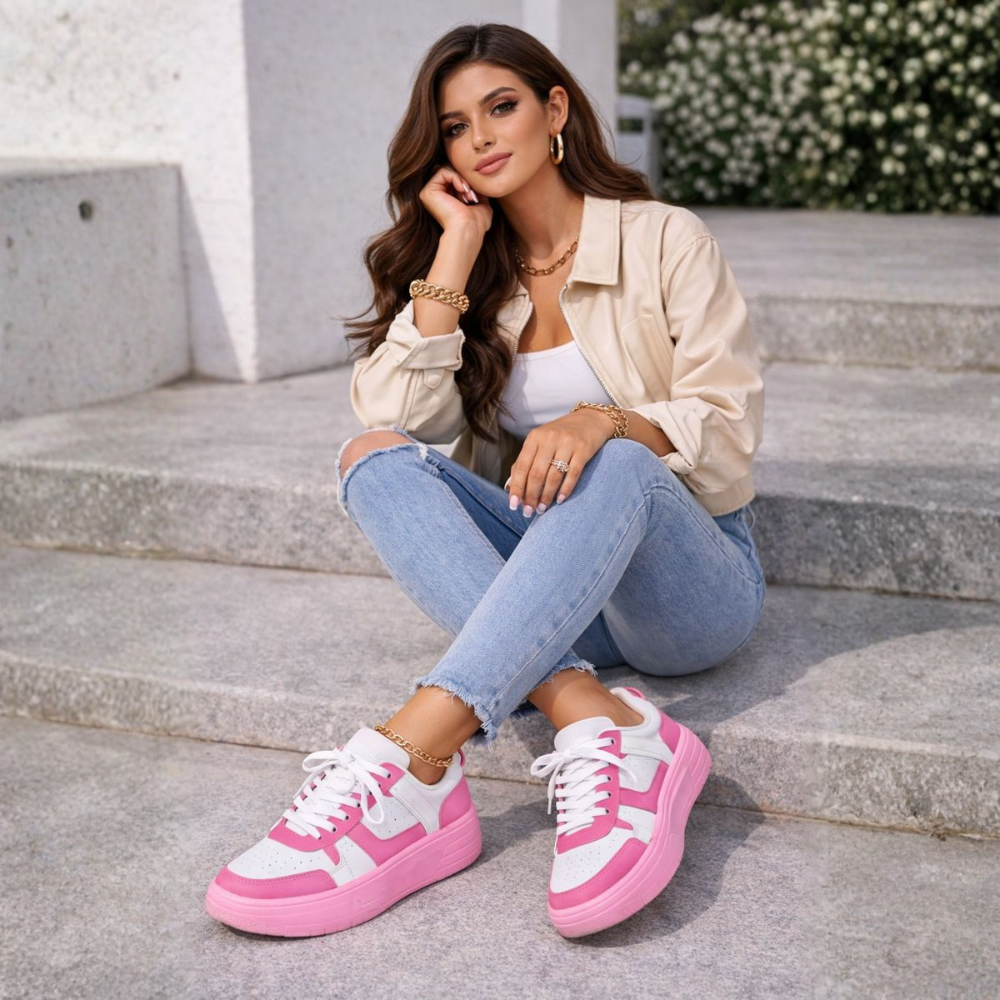 Janelle – Lace-Up Platform Sneakers