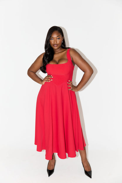 Castille | Elegant Midi Flow Dress