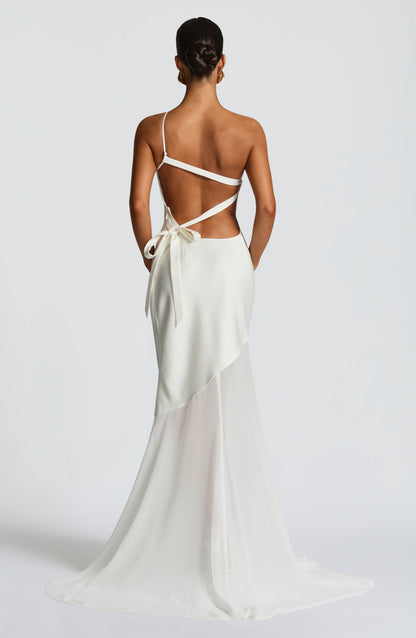 Cheyenne | One-Shoulder Mesh Evening Gown