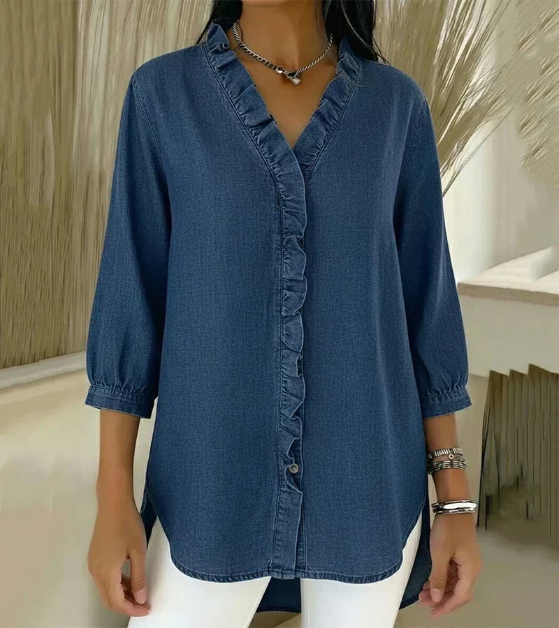 Destiny | Elegant Denim Blouse