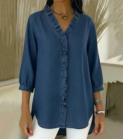 Destiny | Elegant Denim Blouse
