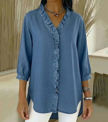 Destiny | Elegant Denim Blouse