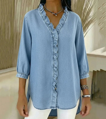 Destiny | Elegant Denim Blouse