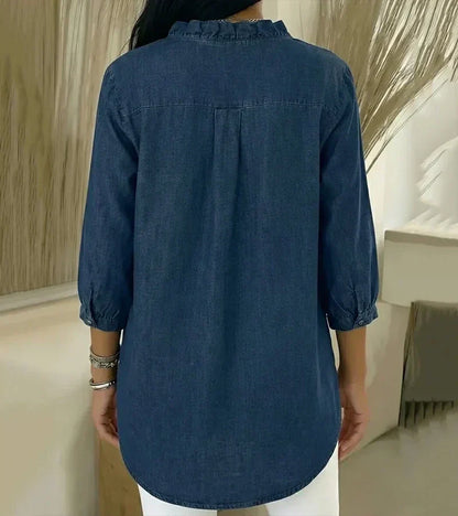Destiny | Elegant Denim Blouse