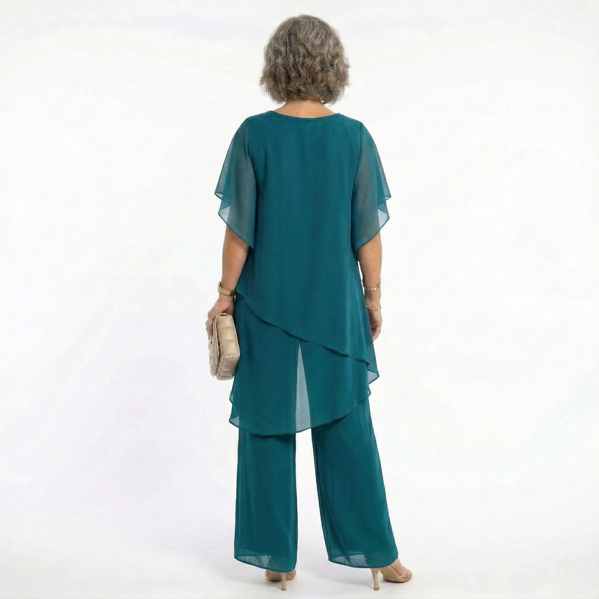 Heather – Tiered Tunic and Wide-Leg Pants Set