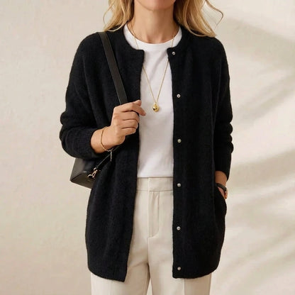 Ida – Gold Button Knit Cardigan