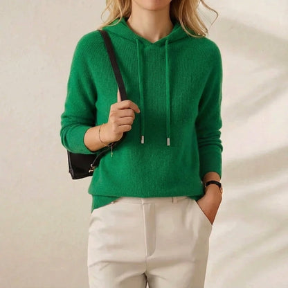 Sondra – Knit Hooded Jumper with Drawstring