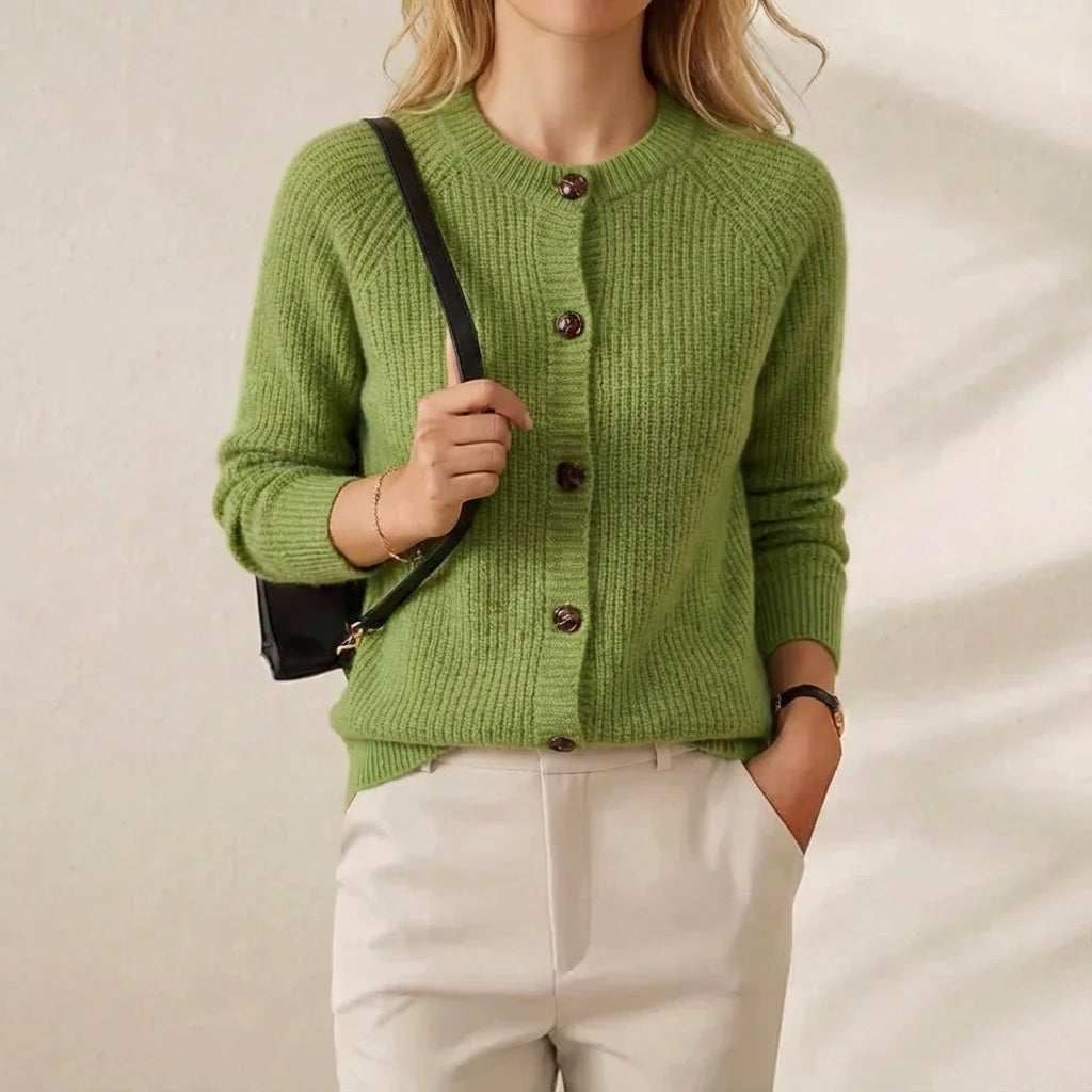 Bonita – Ribbed Knit Button-Up Cardigan