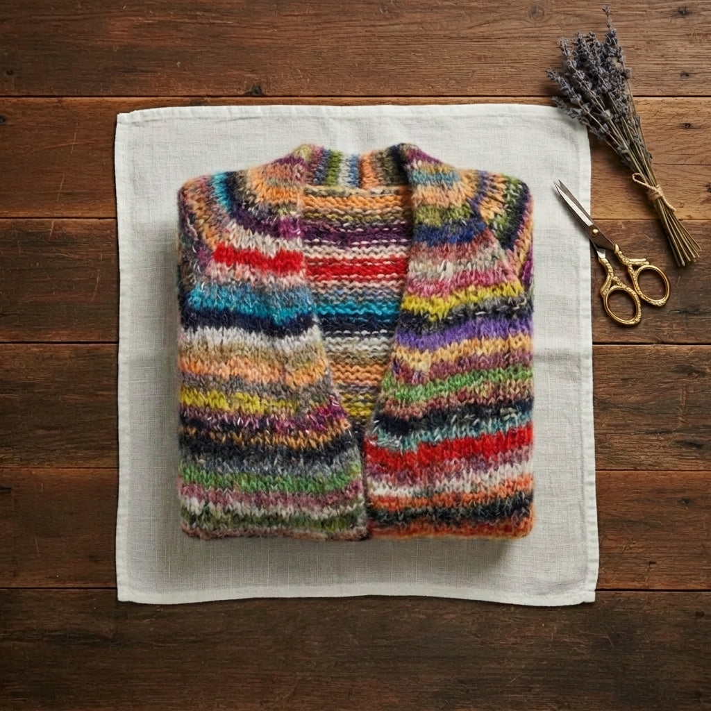 Willa – Striped Open-Front Knit Cardigan