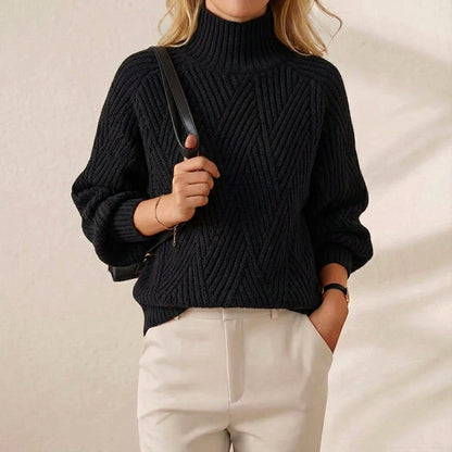 Emily – Chunky Knit Turtleneck Jumper