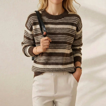 Odessa – Striped Knit Crew Neck Jumper