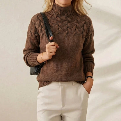 Maureen – Cable Knit Turtleneck Jumper