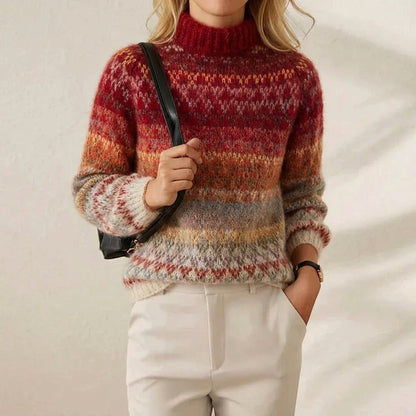 Rita – Fair Isle Turtleneck Knit Jumper