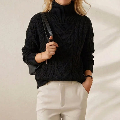 Maureen – Cable Knit Turtleneck Jumper