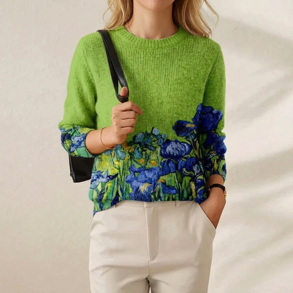 Millie – Floral Print Knit Jumper