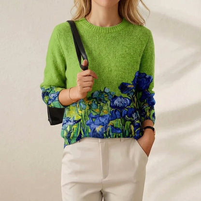 Millie – Floral Print Knit Jumper