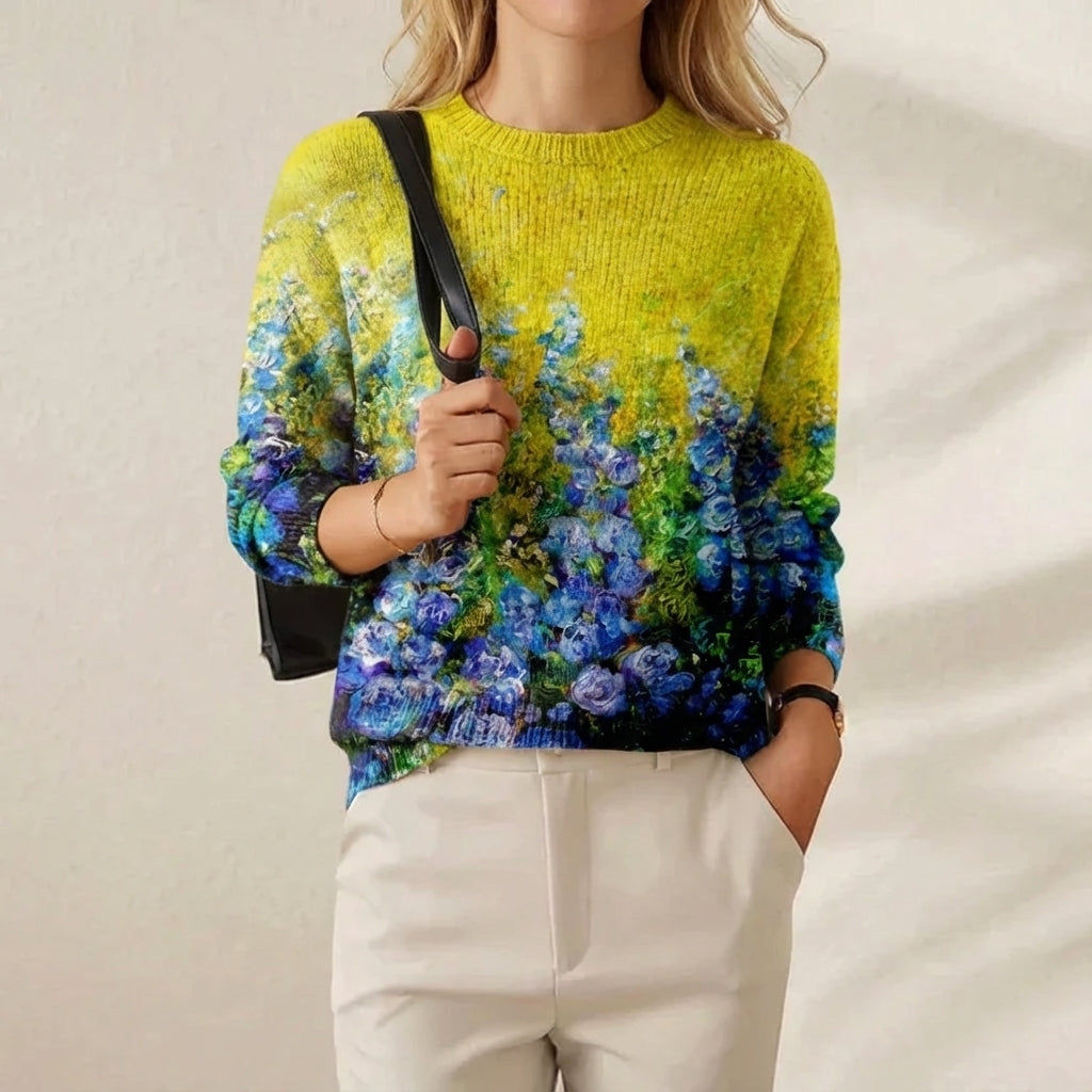 Rae – Floral Print Knit Jumper