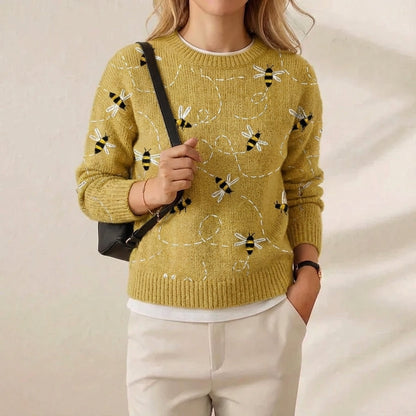 Rosemary – Bee Print Knit Jumper