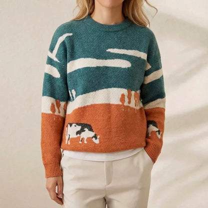 Deanna – Scenic Landscape Knit Jumper