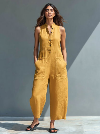 Chloe | Minimalist High-Collar Jumpsuit