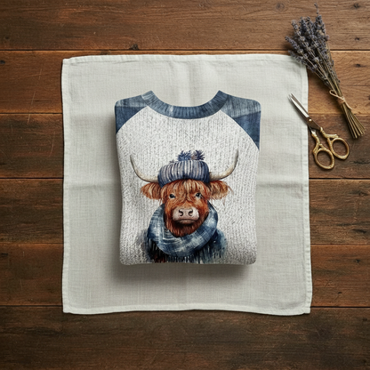 Juliette – Highland Cow Graphic Knit Jumper