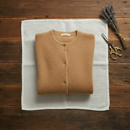 Ida – Gold Button Knit Cardigan
