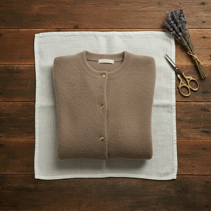 Ida – Gold Button Knit Cardigan