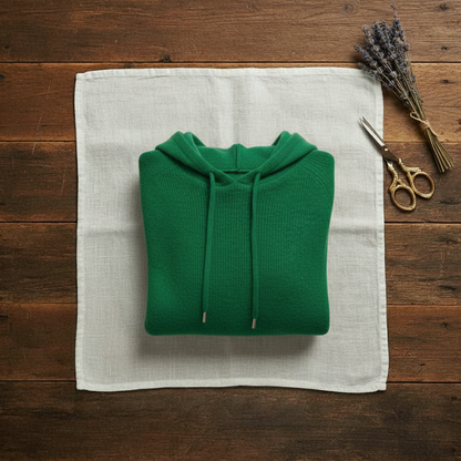 Sondra – Knit Hooded Jumper with Drawstring