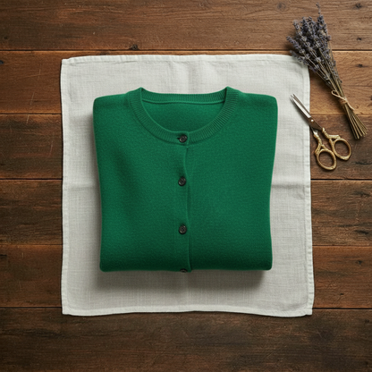 Cassandra – Crew Neck Button Knit Cardigan
