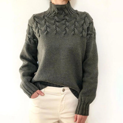 Myra – Cable Knit Turtleneck Jumper