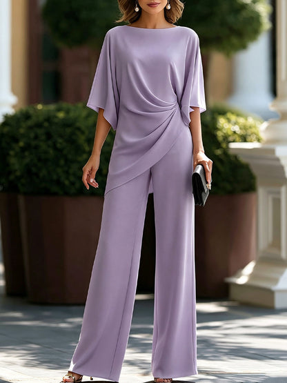 Judith – Draped Wide-Leg Jumpsuit