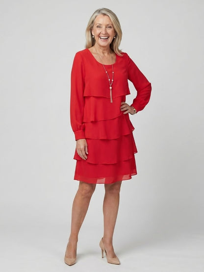 Mia | Clean Layered Knee Length Dress