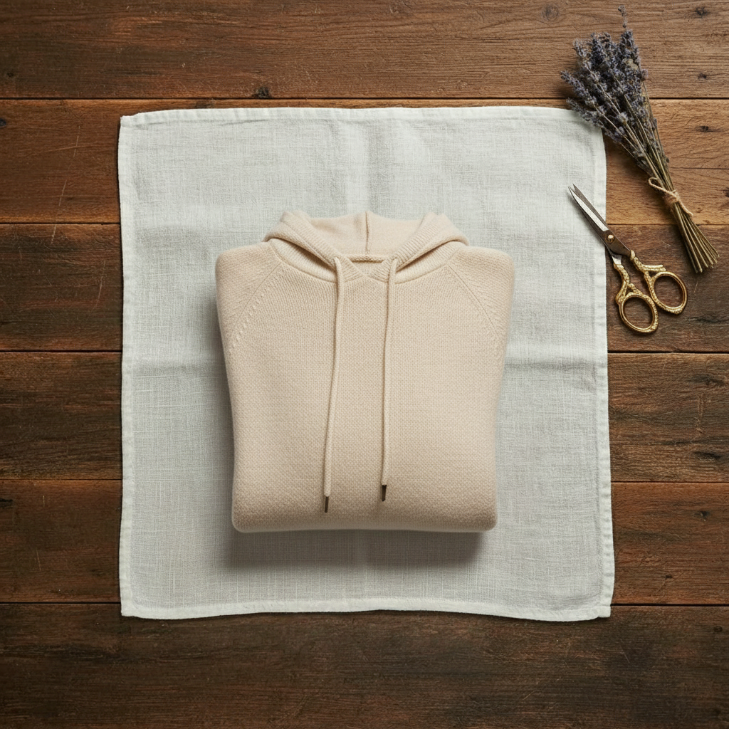 Sondra – Knit Hooded Jumper with Drawstring