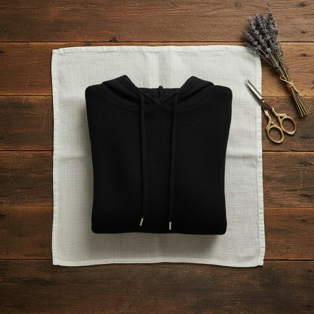 Sondra – Knit Hooded Jumper with Drawstring