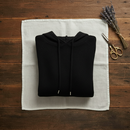 Sondra – Knit Hooded Jumper with Drawstring