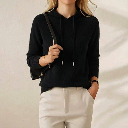 Sondra – Knit Hooded Jumper with Drawstring