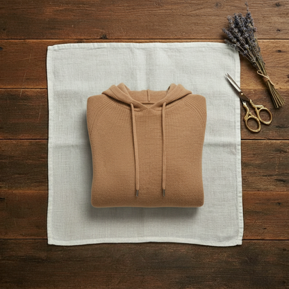 Sondra – Knit Hooded Jumper with Drawstring