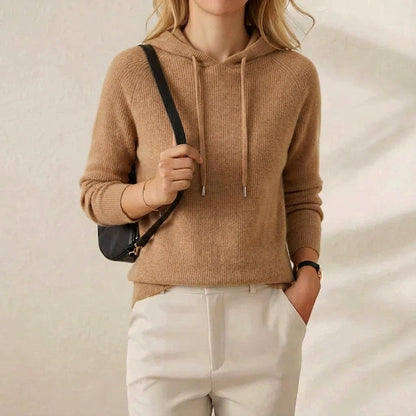 Sondra – Knit Hooded Jumper with Drawstring