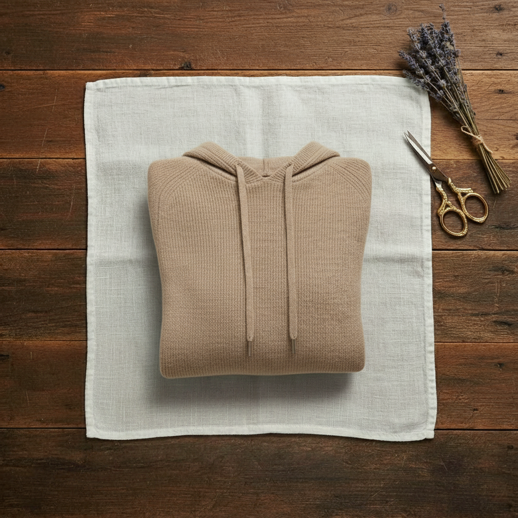 Sondra – Knit Hooded Jumper with Drawstring