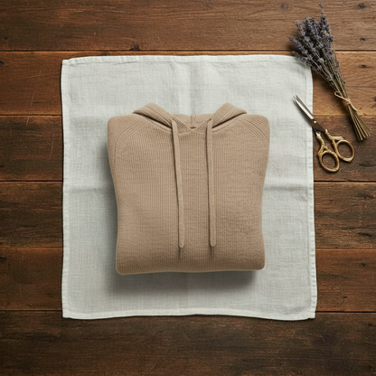 Sondra – Knit Hooded Jumper with Drawstring