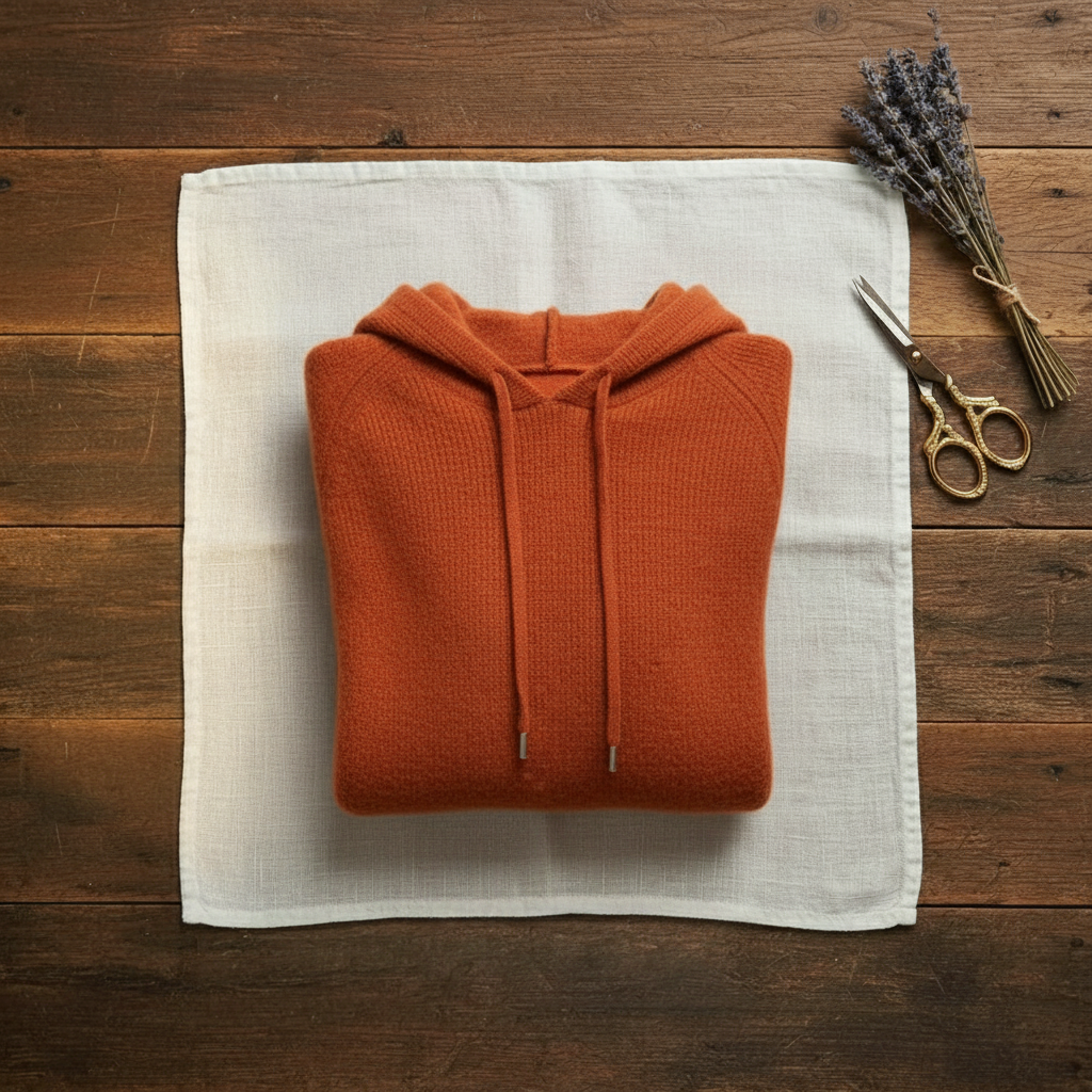 Sondra – Knit Hooded Jumper with Drawstring
